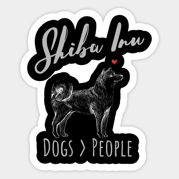 Shiba Inu - Dogs > People Sticker by JKA